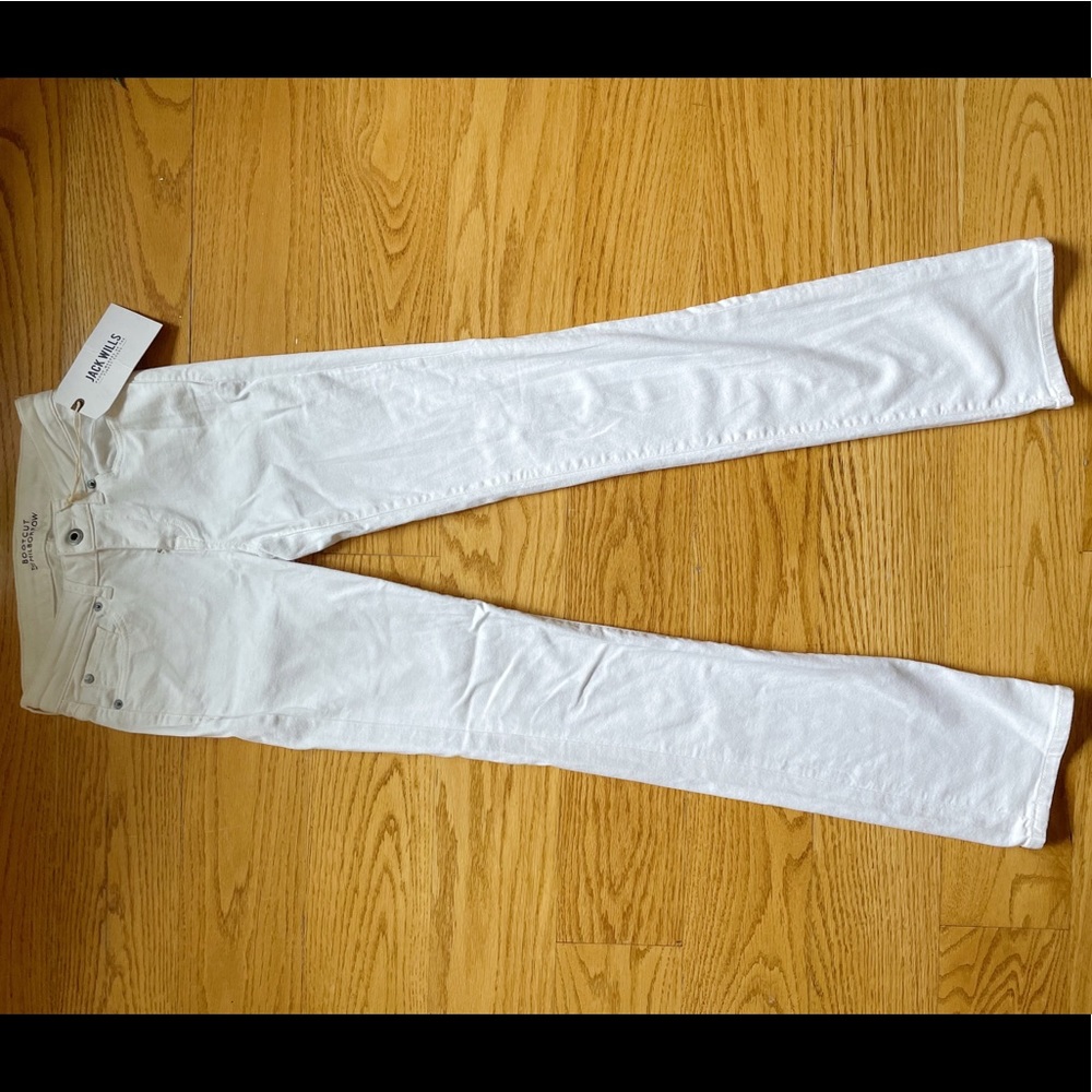 Jack Wills White Bootcut Jeans